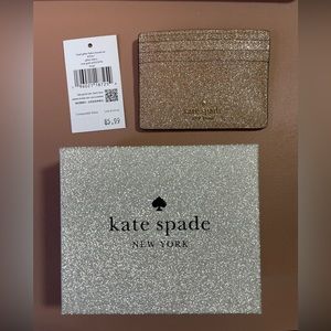 Kate spade rose gold glitter wallet